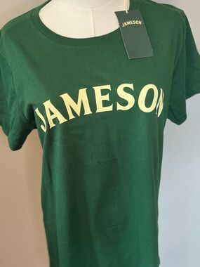 Jameson Iris Whiskey Green T Shirt Womens X-Large Cotton New With Tags